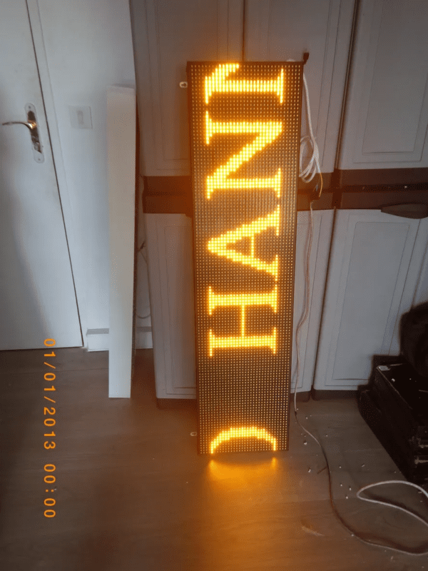 ENSEIGNE LUMINEUSE LED “JOURNAL LUMINEUX” INTERNE PRÊT À INSTALLER AVEC ANIMATION ET TÉLÉCOMMANDE, FABRICATION SUR MESURE, 20x100 cm – Image 2